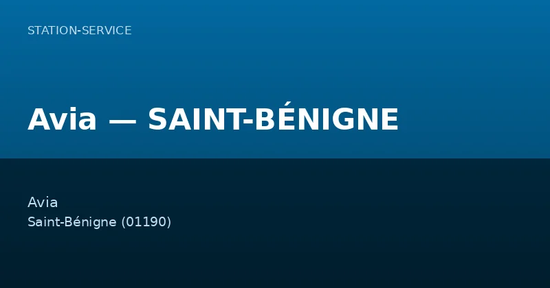 Avia — SAINT-BÉNIGNE