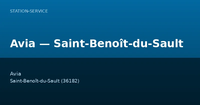 Avia — Saint-Benoît-du-Sault