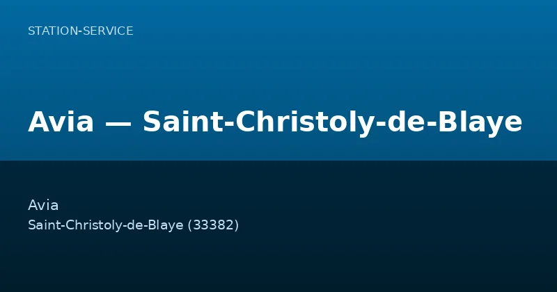 Avia — Saint-Christoly-de-Blaye