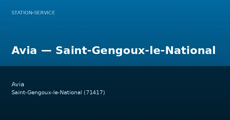 Avia — Saint-Gengoux-le-National