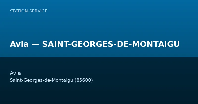 Avia — SAINT-GEORGES-DE-MONTAIGU