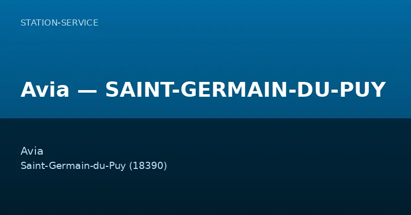 Avia — SAINT-GERMAIN-DU-PUY