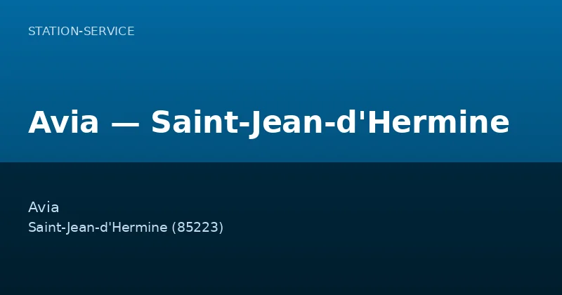 Avia — Saint-Jean-d'Hermine