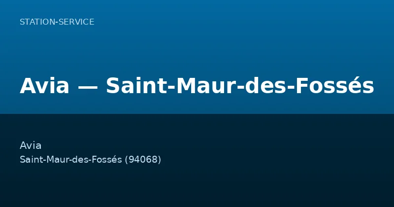 Avia — Saint-Maur-des-Fossés