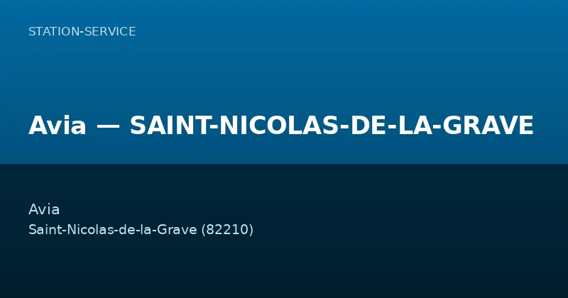 Avia — SAINT-NICOLAS-DE-LA-GRAVE