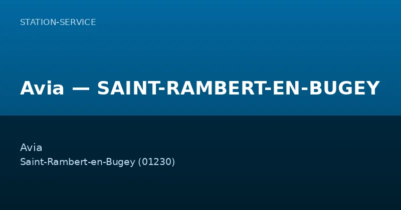 Avia — SAINT-RAMBERT-EN-BUGEY