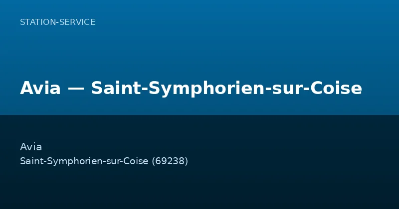 Avia — Saint-Symphorien-sur-Coise