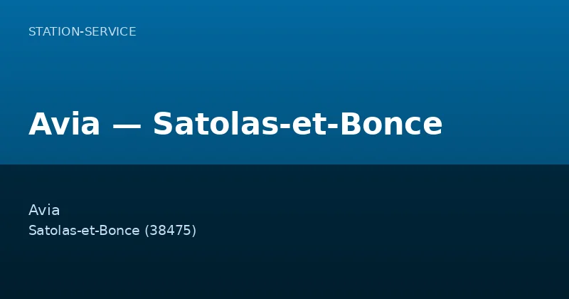 Avia — Satolas-et-Bonce