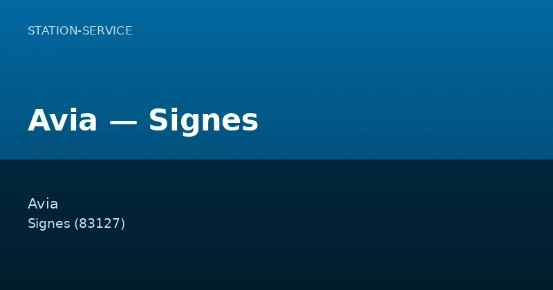 Avia — Signes