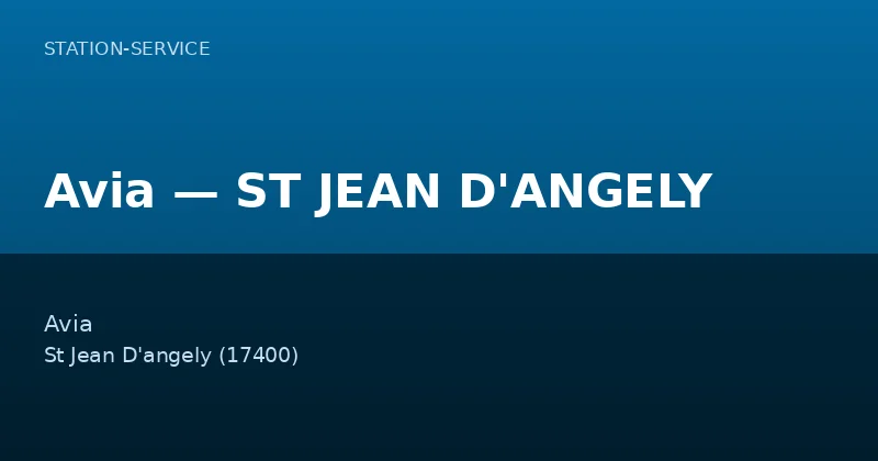 Avia — ST JEAN D'ANGELY