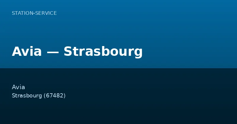 Avia — Strasbourg
