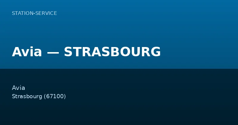 Avia — STRASBOURG