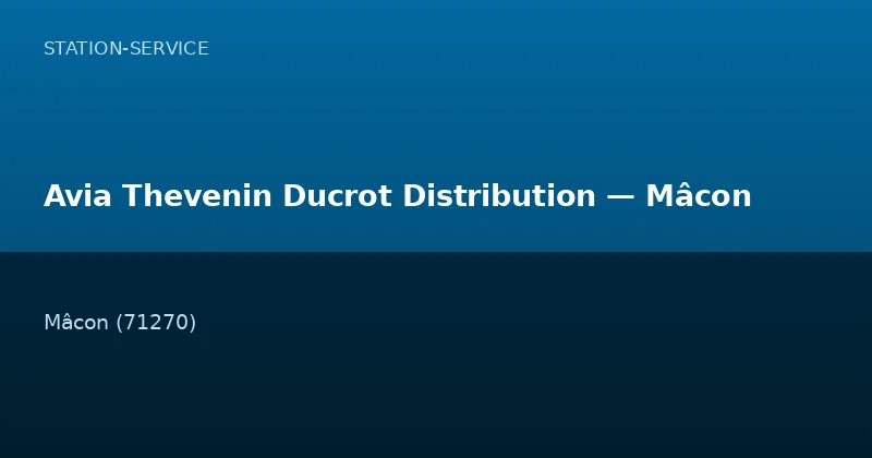 Avia Thevenin Ducrot Distribution — Mâcon