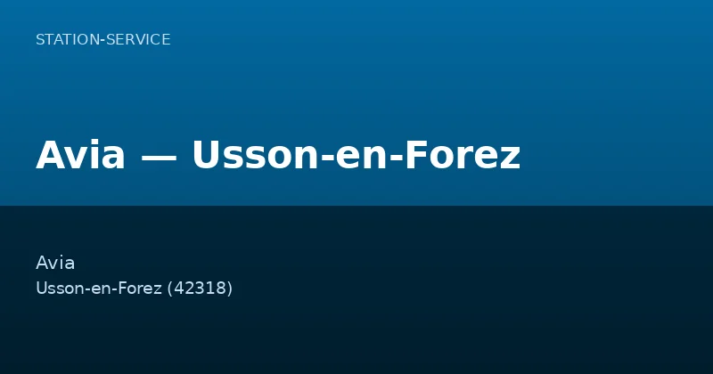 Avia — Usson-en-Forez
