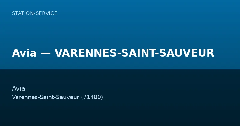 Avia — VARENNES-SAINT-SAUVEUR