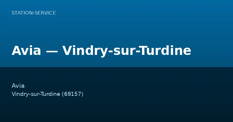 Avia — Vindry-sur-Turdine