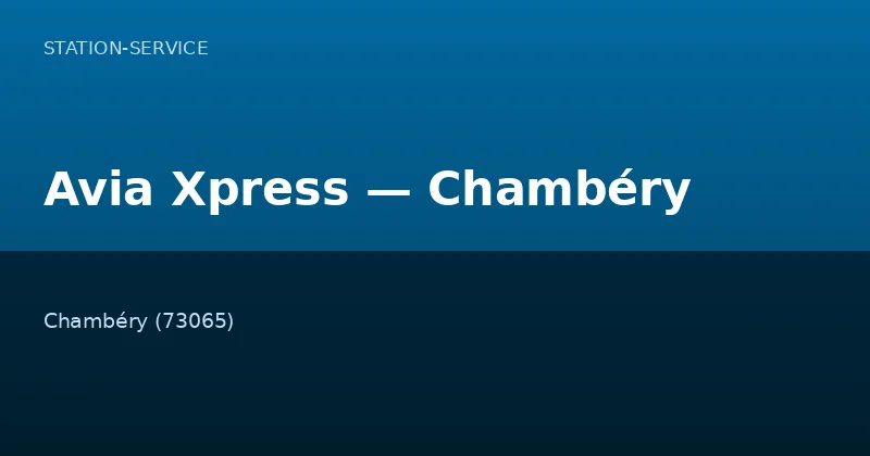 Avia Xpress — Chambéry