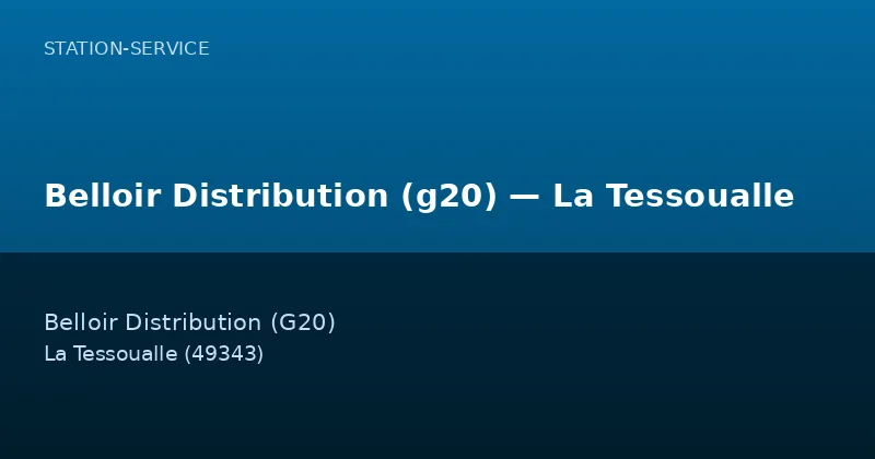 Belloir Distribution (g20) — La Tessoualle
