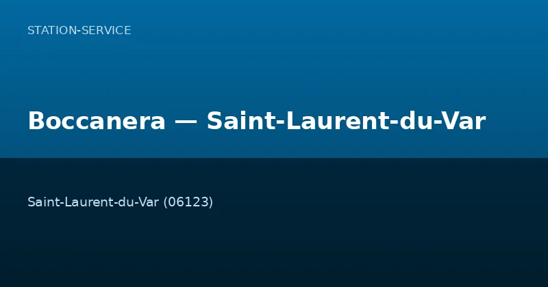 Boccanera — Saint-Laurent-du-Var