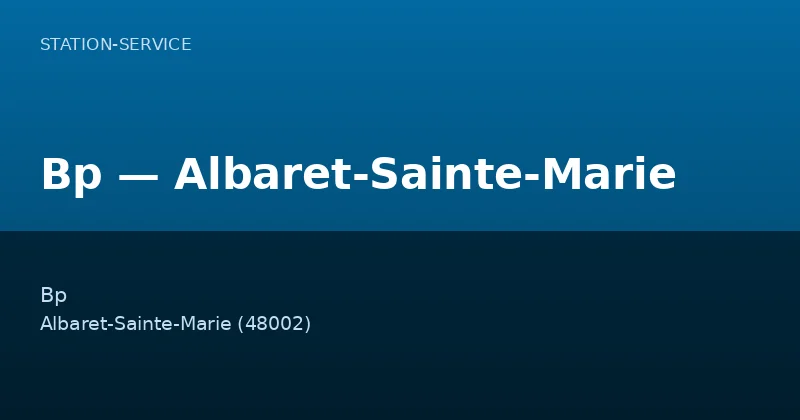 Bp — Albaret-Sainte-Marie