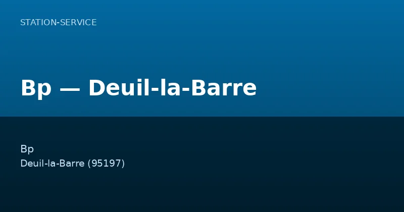 Bp — Deuil-la-Barre