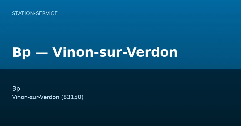 Bp — Vinon-sur-Verdon