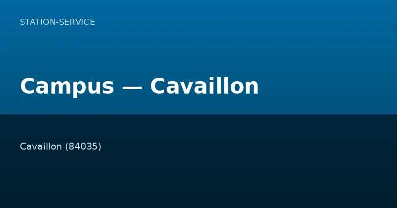 Campus — Cavaillon