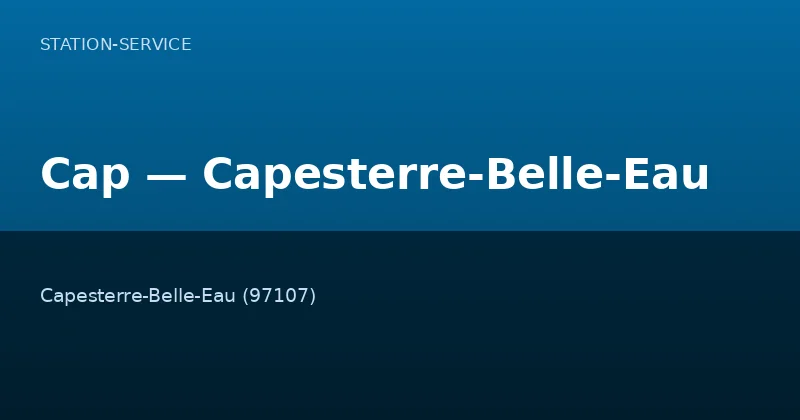 Cap — Capesterre-Belle-Eau