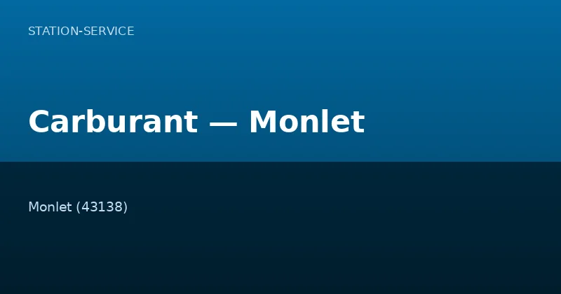 Carburant — Monlet