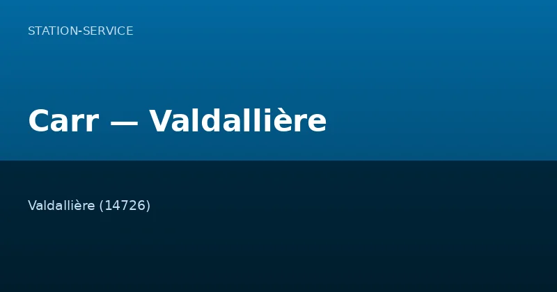 Carr — Valdallière