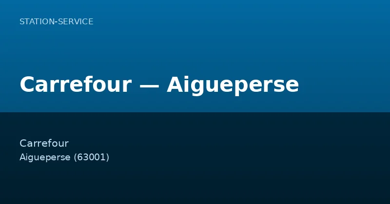Carrefour — Aigueperse
