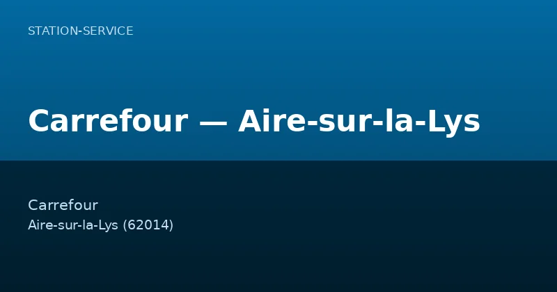 Carrefour — Aire-sur-la-Lys