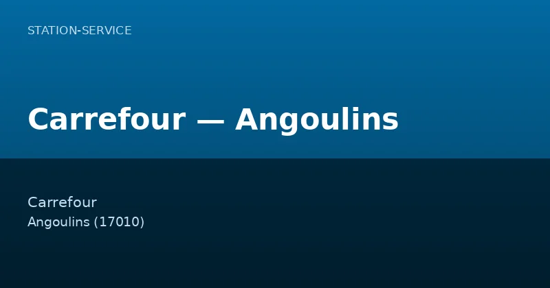 Carrefour — Angoulins