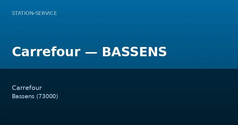 Carrefour — BASSENS