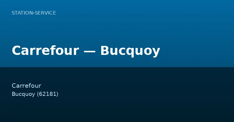 Carrefour — Bucquoy