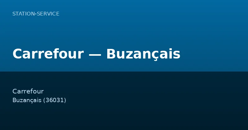 Carrefour — Buzançais