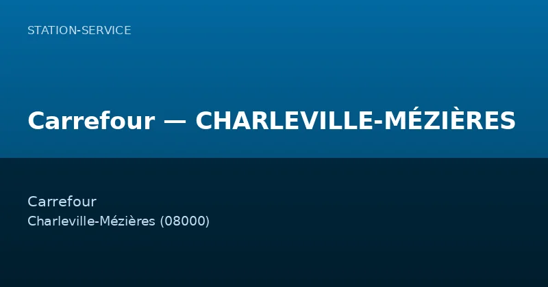 Carrefour — CHARLEVILLE-MÉZIÈRES