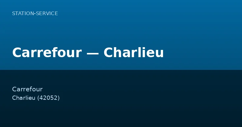 Carrefour — Charlieu
