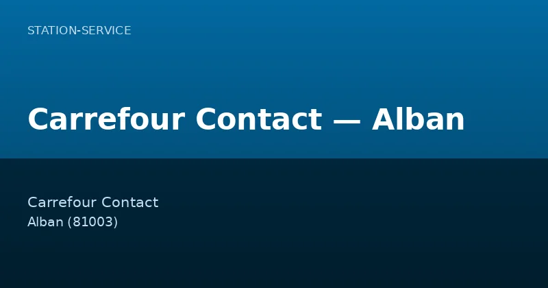 Carrefour Contact — Alban