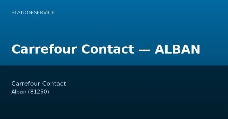 Carrefour Contact — ALBAN