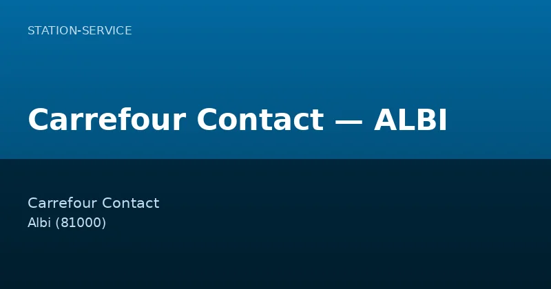 Carrefour Contact — ALBI