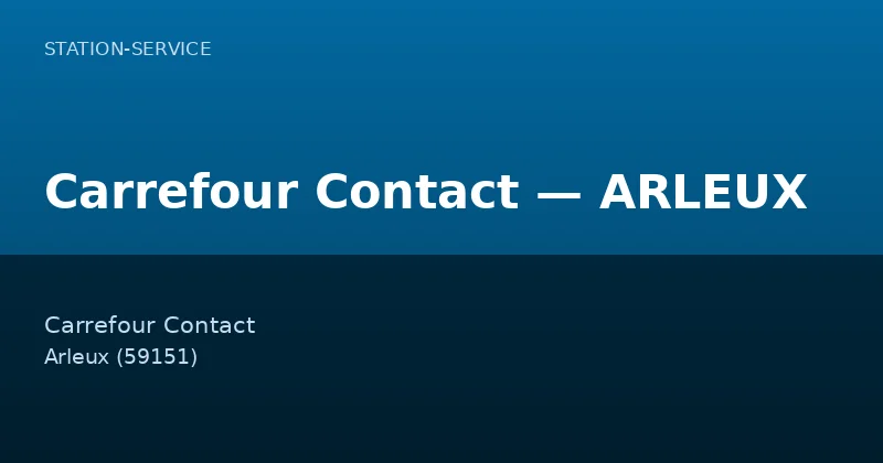 Carrefour Contact — ARLEUX