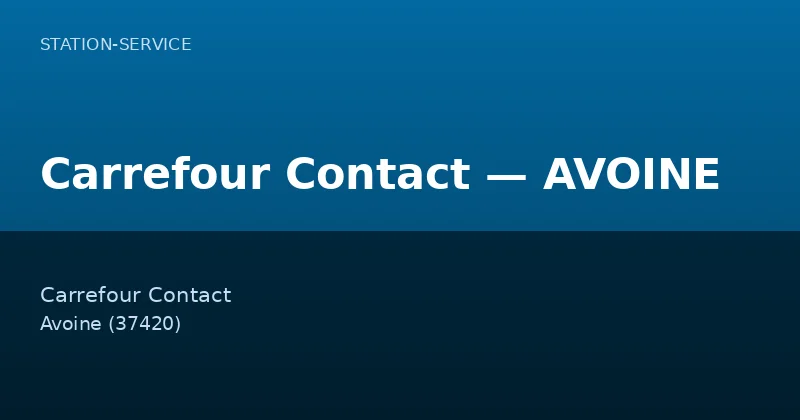 Carrefour Contact — AVOINE