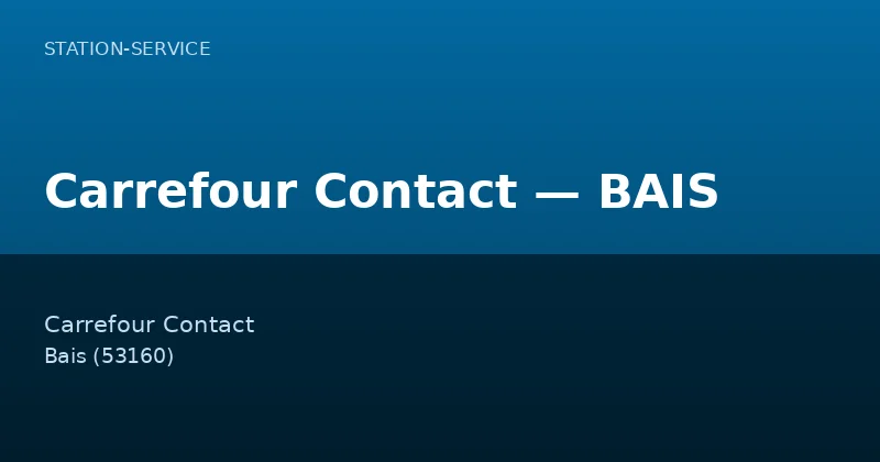 Carrefour Contact — BAIS