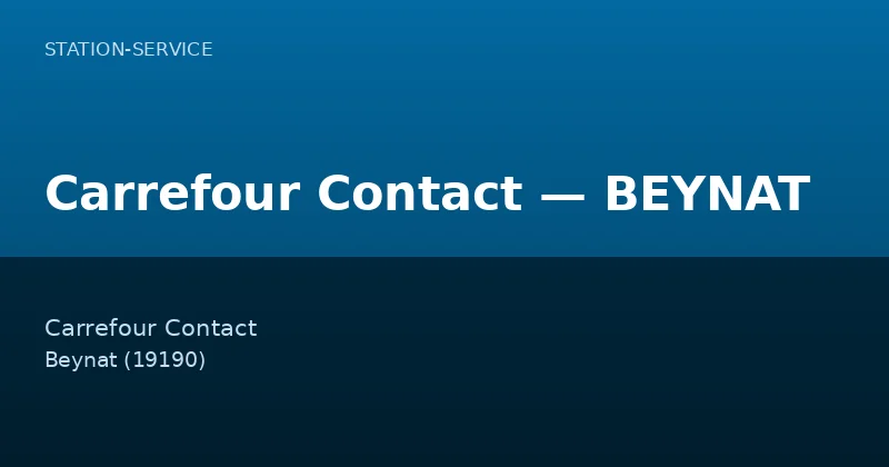 Carrefour Contact — BEYNAT