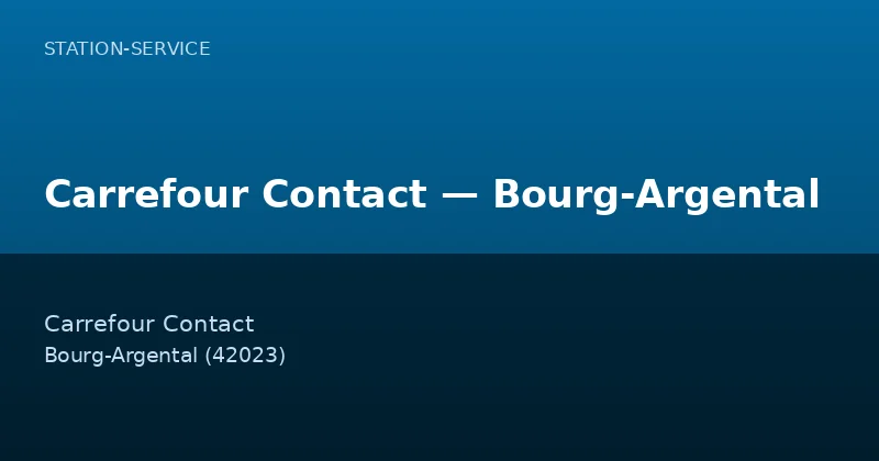 Carrefour Contact — Bourg-Argental