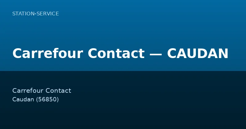 Carrefour Contact — CAUDAN