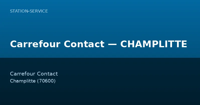 Carrefour Contact — CHAMPLITTE