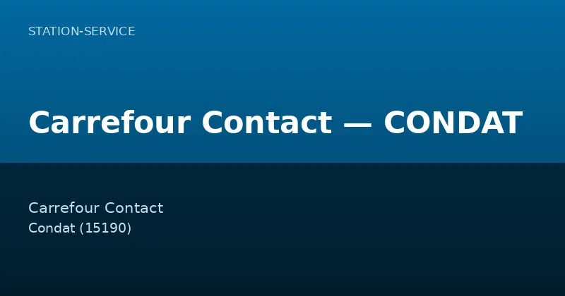 Carrefour Contact — CONDAT