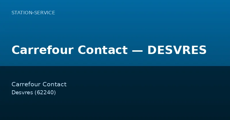 Carrefour Contact — DESVRES